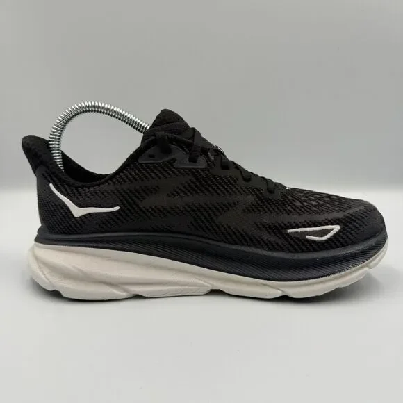 Hoka One One Clifton 9 Women's Size 6.5 B Black Comfort Running Shoes Sneakers - Picture 4 of 8